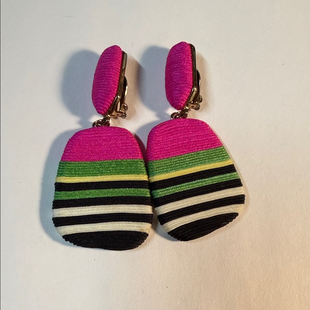 MARYJANE CLAVEROL RIO hand wrapped Clip-On Earrings